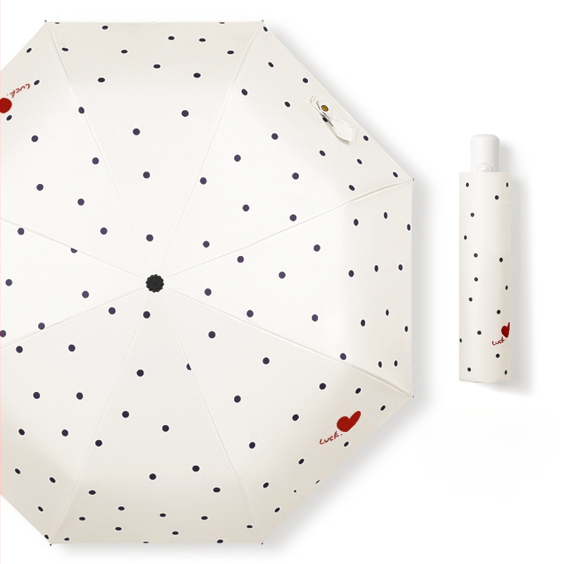 Automatinis sulankstomas skėtis nuo saulės ir lietaus, Vinyl 190T danga, 8 pluošto skliausteliai, aliuminis kotas, Cartoon gėlės dizainas