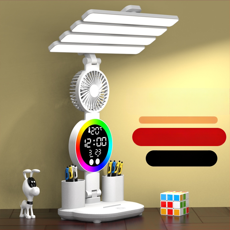 LED φωτιστικό γραφείου με προστασία ματιών, τροφοδοσία USB, έλεγχος αφής, φως μελέτης και φωτισμό περιβάλλοντος, μοντέρνο μινιμαλιστικό στυλ