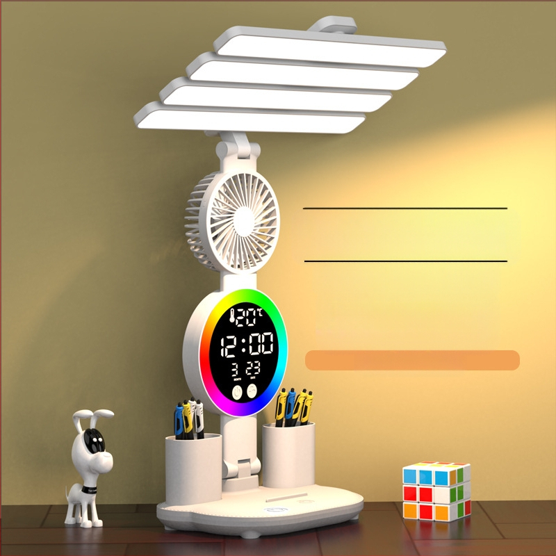 LED φωτιστικό γραφείου με προστασία ματιών, τροφοδοσία USB, έλεγχος αφής, φως μελέτης και φωτισμό περιβάλλοντος, μοντέρνο μινιμαλιστικό στυλ