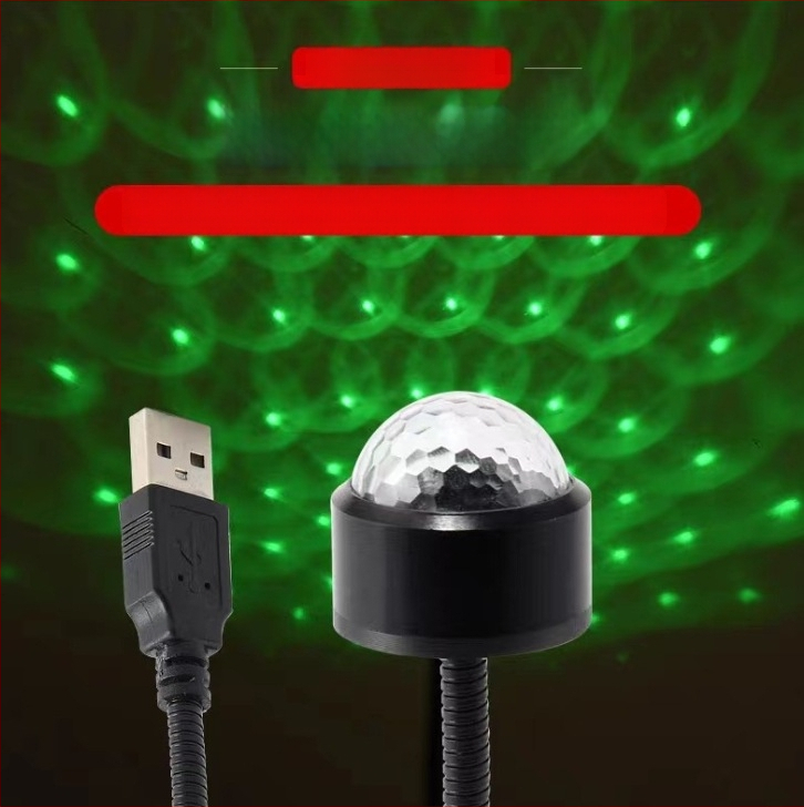 Automobilio vidaus projekcija su žvaigždėtu dangumi — USB apšvietimas — XF-309, ABS, 5V, 0.1W, 1A