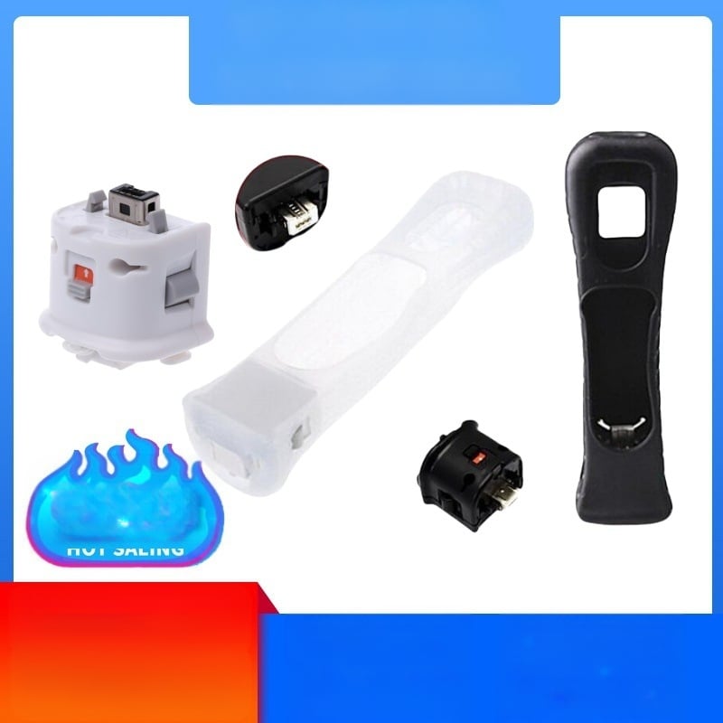 Wii ускорител за ръкохватка с Bluetooth връзка, USB интерфейс, ABS корпус, тегло 83 г, пакет включва акселератор и силиконов калъф