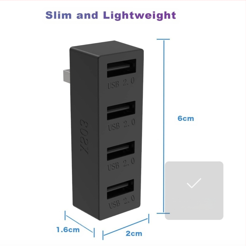 Xbox Series S USB docking stacija XS01 ar 4 USB 2.0 portiem, tieša pieslēgšana, ABS materiāls.