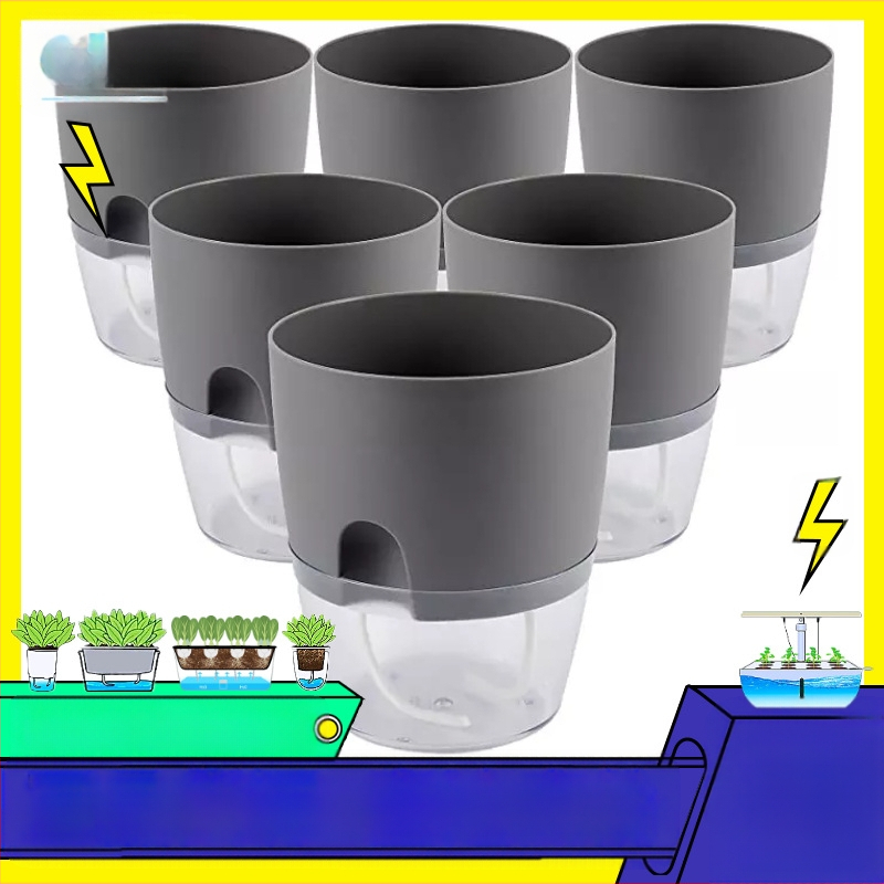 Gėlių vazonas iš plastiko, kvėpuojantis ir tvirtas, savarankiškai sugeria drėgmę, taupo vandenį; skirtas staliniam ar grindų naudojimui.