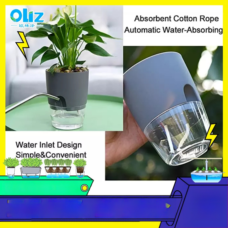 Gėlių vazonas iš plastiko, kvėpuojantis ir tvirtas, savarankiškai sugeria drėgmę, taupo vandenį; skirtas staliniam ar grindų naudojimui.