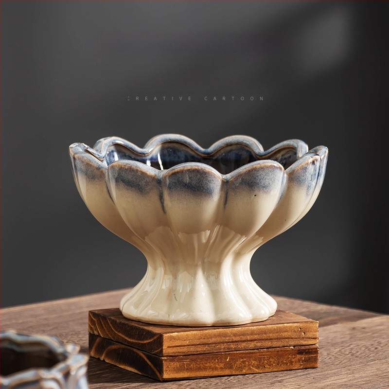 Keraminė gėlių vaza, grindų pastatoma, pastoralinis stilius, namų sodininkystei