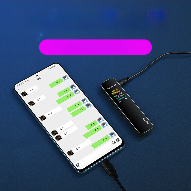 RV19 Καταγραφέας ήχου με Μείωση Θορύβου, φορητός, περίπου 30 ώρες ηχογράφησης, MP3/WAV, TF Κάρτα, Σύστημα 2 Μικροφώνων