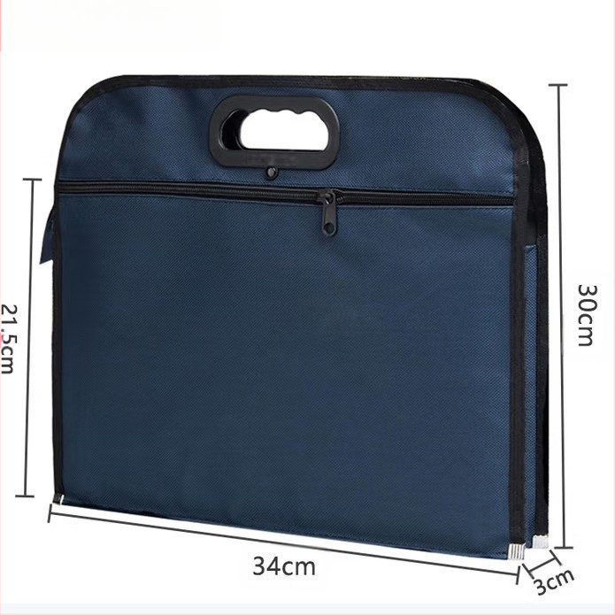 Документна чанта от оксфордска тъкан за офис, цип и стил Paper Brick