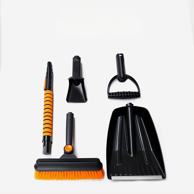 Automobilio sniego šluota – lydinio medžiaga, nuimama galvutė, 5-in-1 daugiafunkcinis ledų šepetėlis