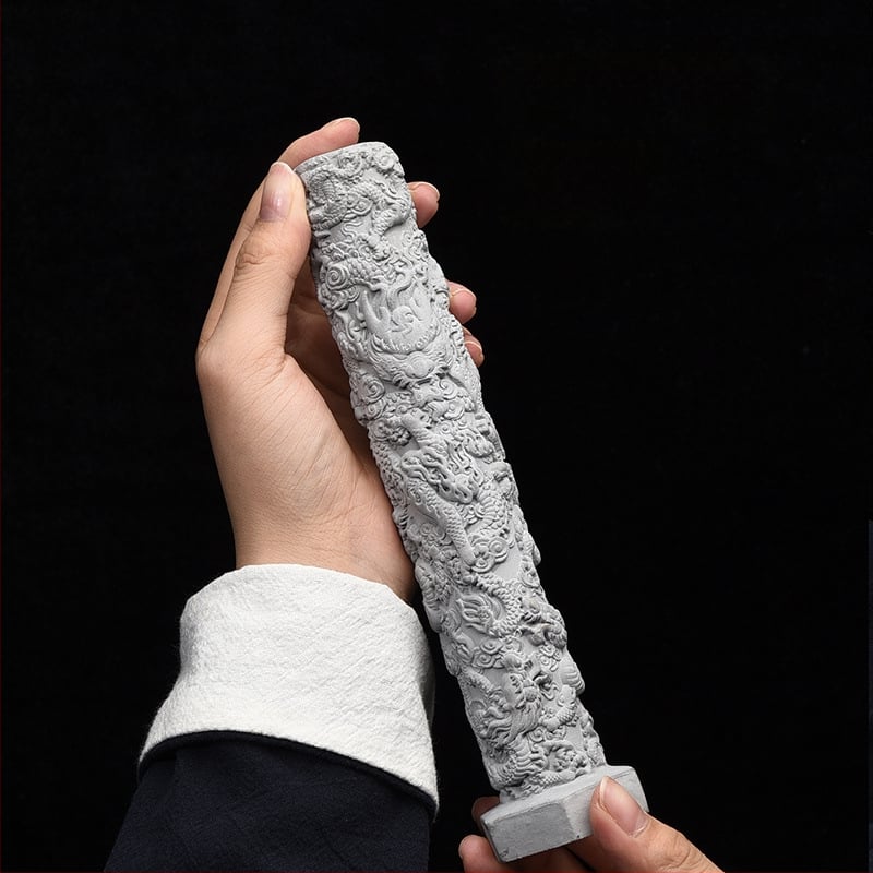 Bear zhizhe Cementinis drakono stulpas akvariumui, kinų stilius, po vandeniu kraštovaizdis