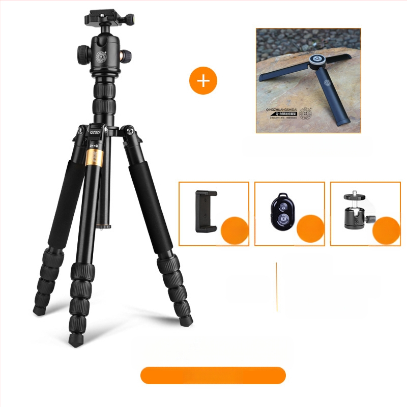 DSLR ir be veidrodžių kameroms stovas, aliuminio lydinio konstrukcija, modelis Q668, maksimali apkrova 8 kg, svoris 1,59 kg