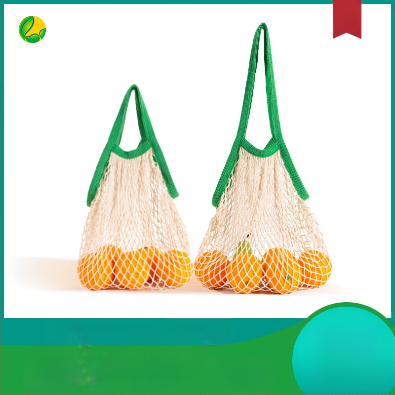 Памучна мрежеста чанта за пазаруване, многократна употреба; без дъно и страни; ситопечат; тегло 70 g