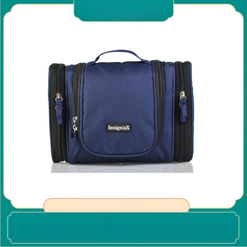 Dvigubai atidarymui pakabinama kosmetinė, poliesterio Oxford audinys, paprastas ir šiuolaikiškas stilius, kelionėms saugojimui