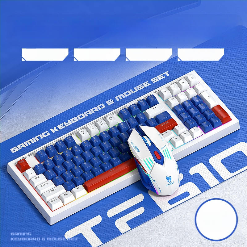 TF610 žaidimų klaviatūros ir pelės komplektas, USB laidinis ryšys, apšvietimas, ergonomiškas dizainas, DPI 1200/1800/2400/3600