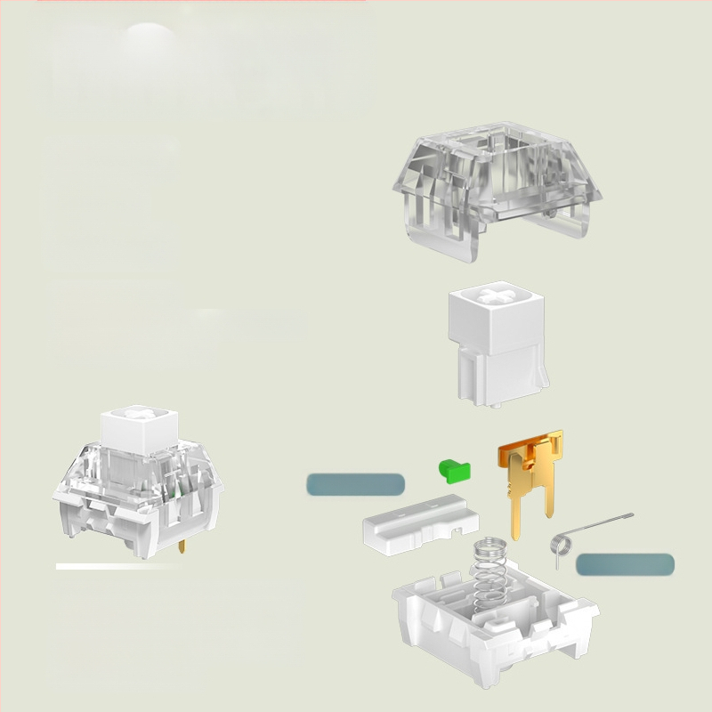 Kailh BOX V2 mechaninis klaviatūros jungiklis, linijinis, hot-swappable, universalus suderinamumas, 2 g už jungiklį