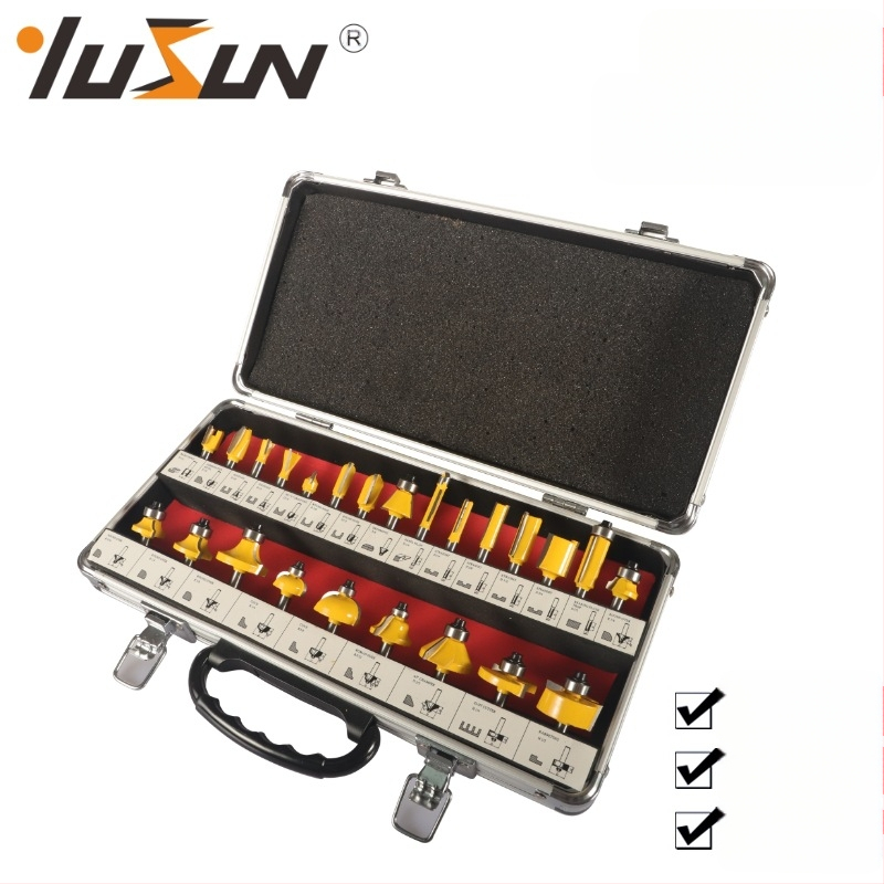 Σετ φρεζών τελικού κατεργασμού για ξύλο, 24 τεμάχια, σειρά 24A, μάρκα Yusheng