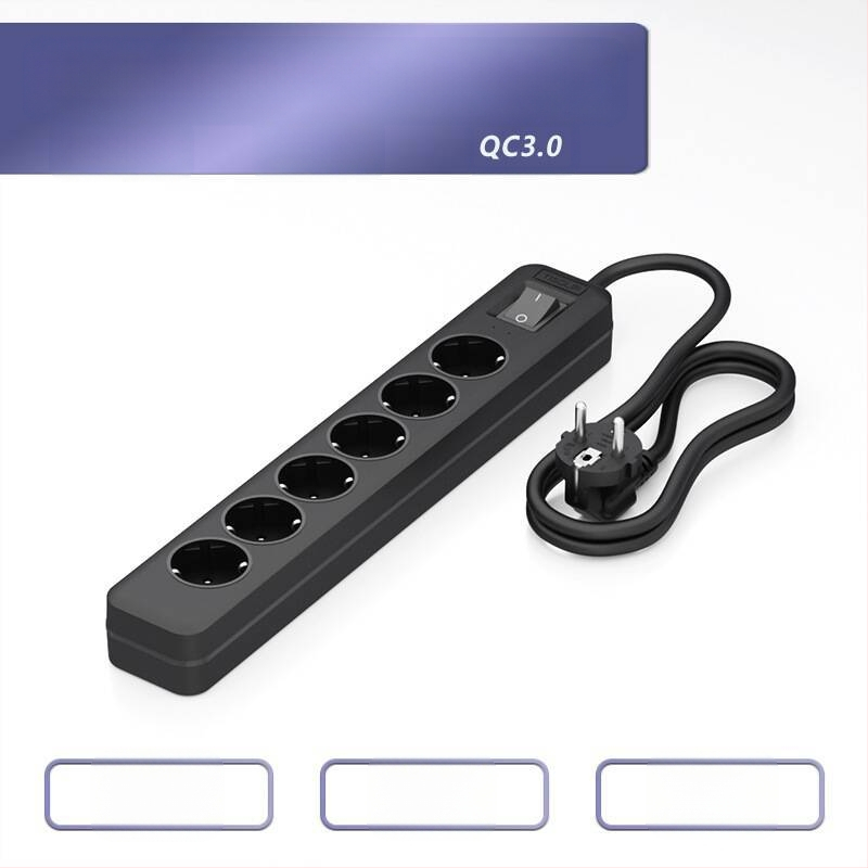 Europos standartų Schuko kištukų skirstytuvas, 3.1A, 100-250V AC, 3000W, PC korpusas, CE sertifikatas