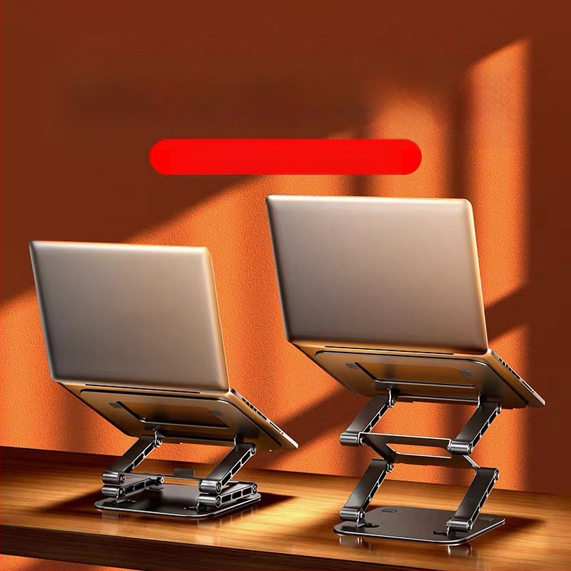 Βάση για φορητό υπολογιστή με τρία επίπεδα ρύθμισης ύψους, από ανθρακούχο χάλυβα, τύπου ανύψωσης για γραφείο, συμβατή με φορητούς έως 15,6 ιντσών, βάρος 1,5 kg