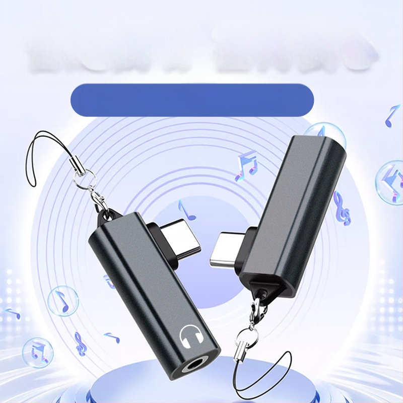 Type-C į 3,5 mm audio adapterį, modelis T97, be praradimų garso kokybė muzikai ir skambučiams, suderinamas su Apple ir Android įrenginiais