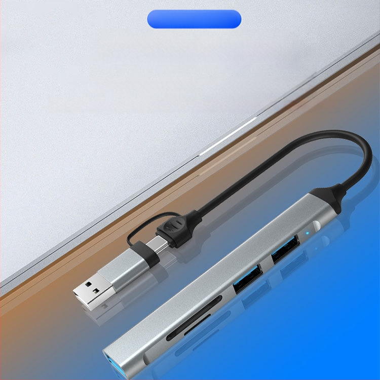 USB-C 4-prievadų hub USB 3.0, iki 5 Gbps, be išorinio maitinimo