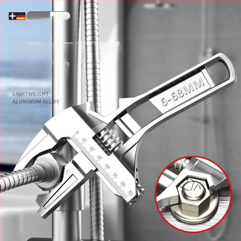 Mitmekülgne vannitoa võtme tööriist paigaldamiseks ja ventiilide remondiks, materjal: 2Cr13 + alumiiniumsulam