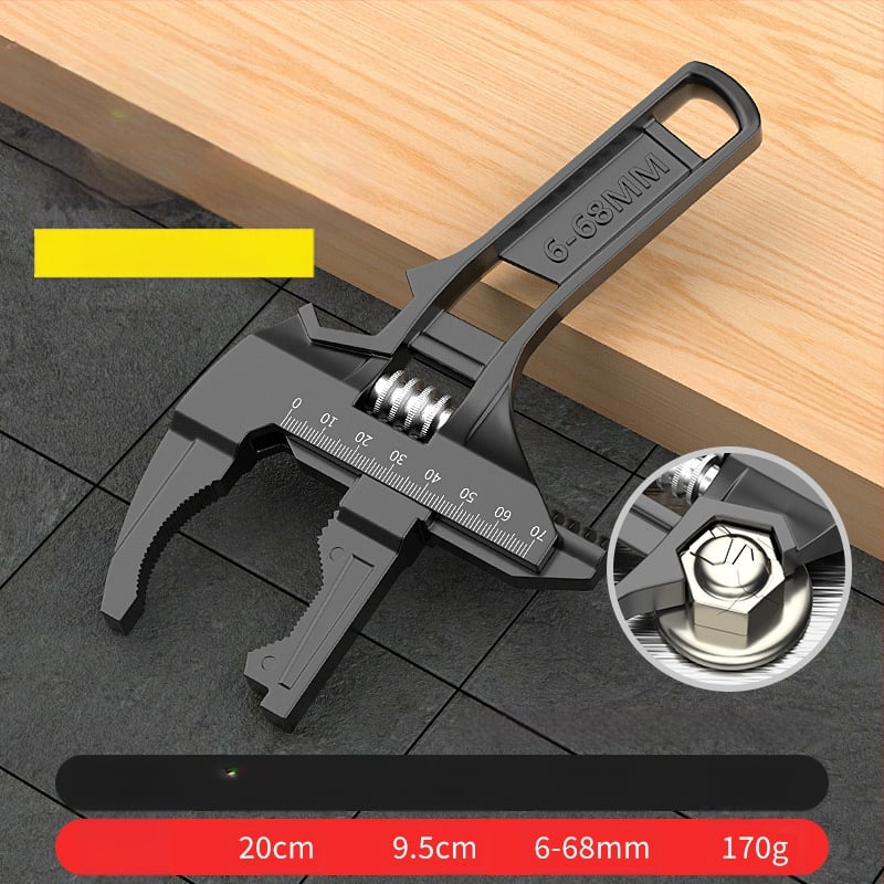 Mitmekülgne vannitoa võtme tööriist paigaldamiseks ja ventiilide remondiks, materjal: 2Cr13 + alumiiniumsulam