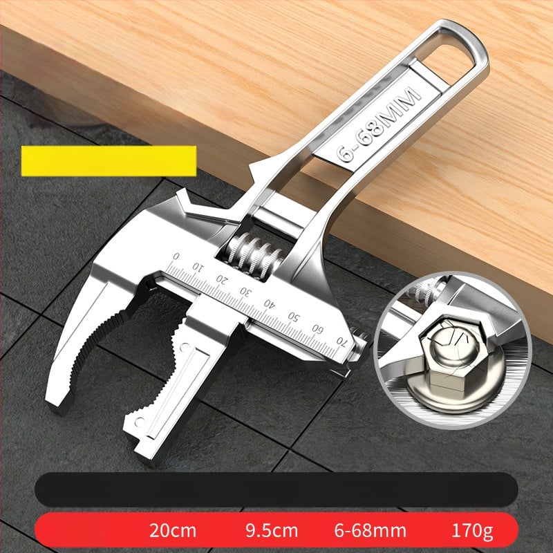 Mitmekülgne vannitoa võtme tööriist paigaldamiseks ja ventiilide remondiks, materjal: 2Cr13 + alumiiniumsulam