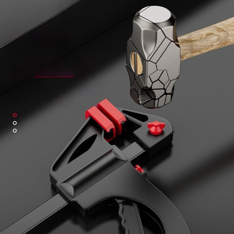 F tipo staliaus spaustukas, patobulinta konstrukcija medinėms plokštėms, stačiu kampu, dviejų vienetų rinkinys