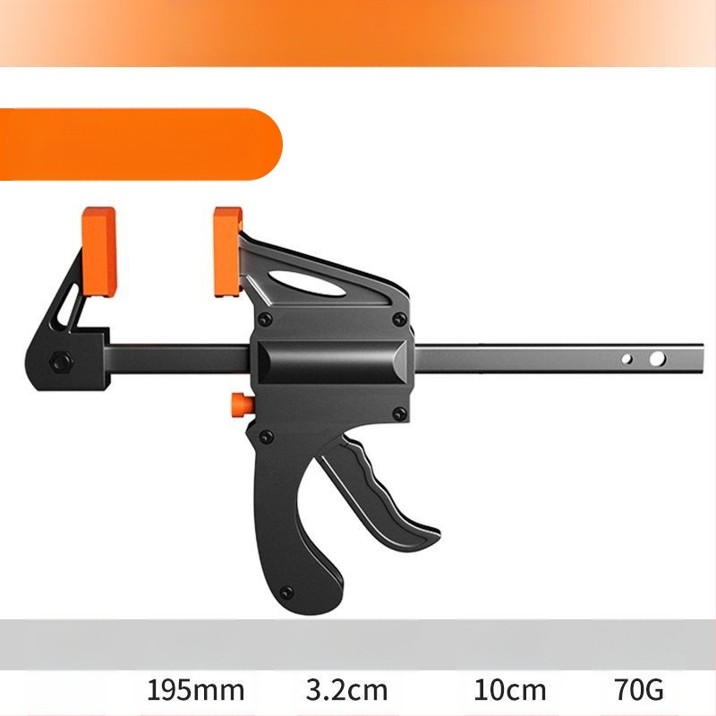 F tipo staliaus spaustukas, patobulinta konstrukcija medinėms plokštėms, stačiu kampu, dviejų vienetų rinkinys