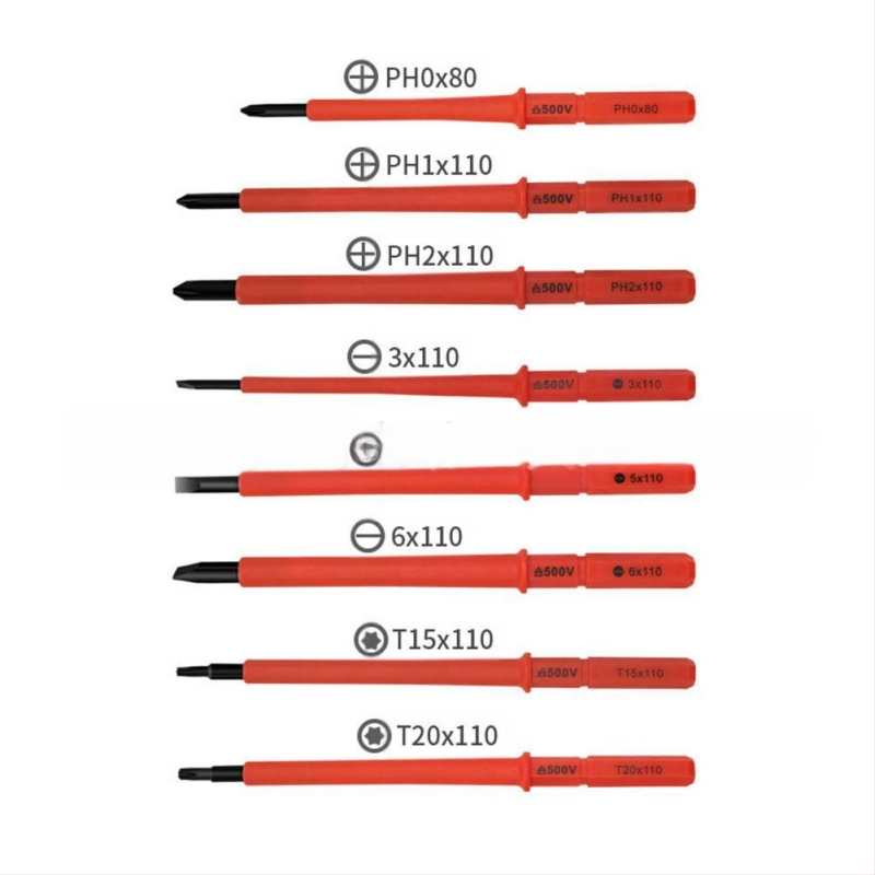 Σετ κατσαβιδιών με 10 εναλλάξιμες λεπίδες, VDE μονωμένες, μαγνητικό, με θήκη, από χρωμιοβάνδιο χάλυβα