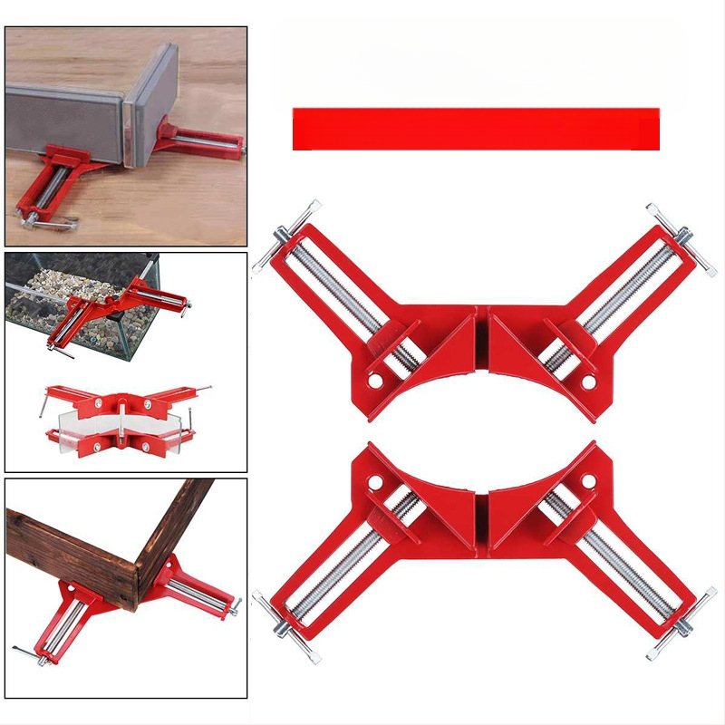 90° kutni steznik za drvodjelstvo - aluminijska legura, brzi steznik, zavarivački fiksator i blok pozicioniranja, težina 150 g