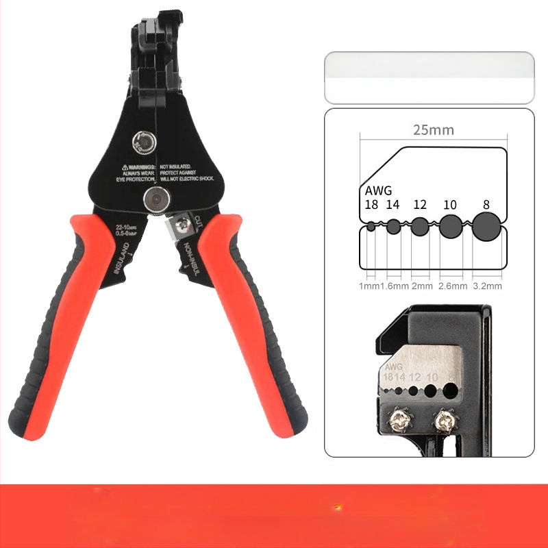 Višenamjenske potpuno automatizirane kliješta za skidanje izolacije optičkih vlakana, s nazubljenim čeljustima – raspon skidanja 1.0–3.2 mm, težina 0.36 kg