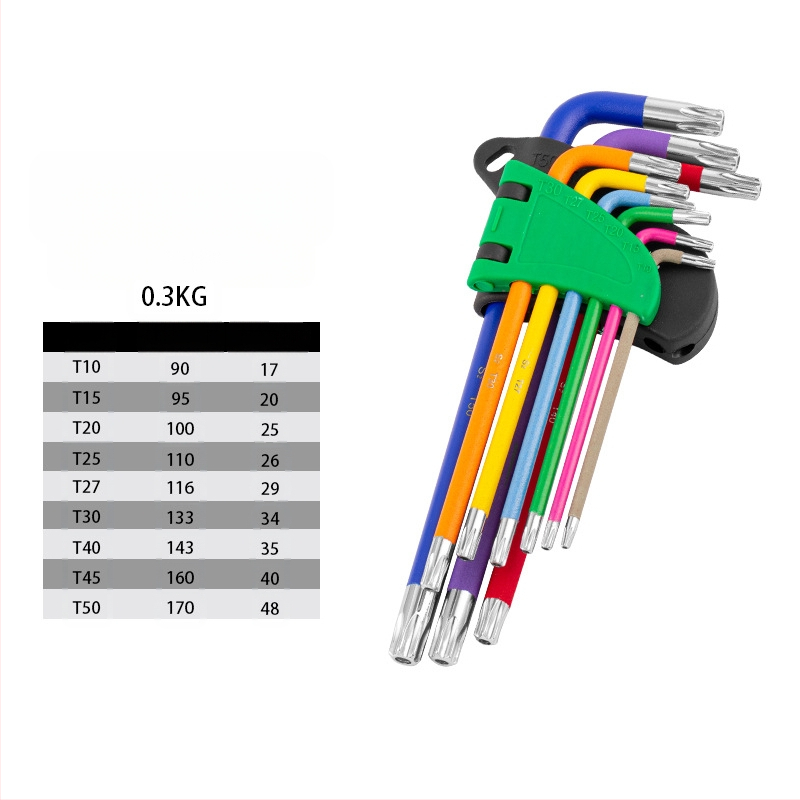 Комплект Allen ключове със мотив сливово цвете, S2 инструментална стомана, 0,5 кг