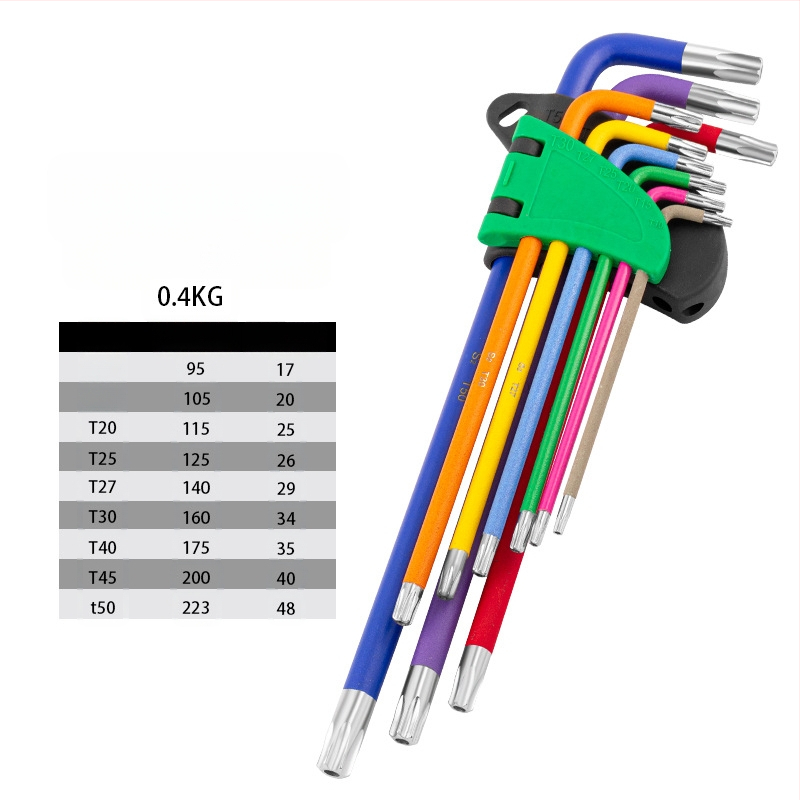 Комплект Allen ключове със мотив сливово цвете, S2 инструментална стомана, 0,5 кг