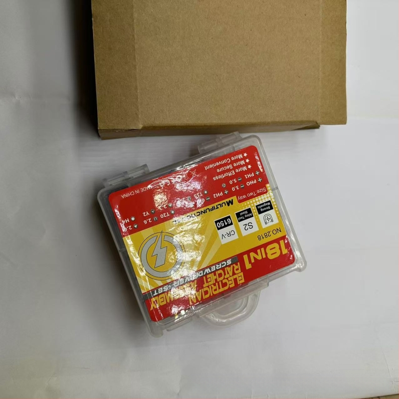 18-in-1 veržliarakčių rinkinys elektrikams su ratuku, izoliotas, S2 įrankio plienas, plastikinė rankena