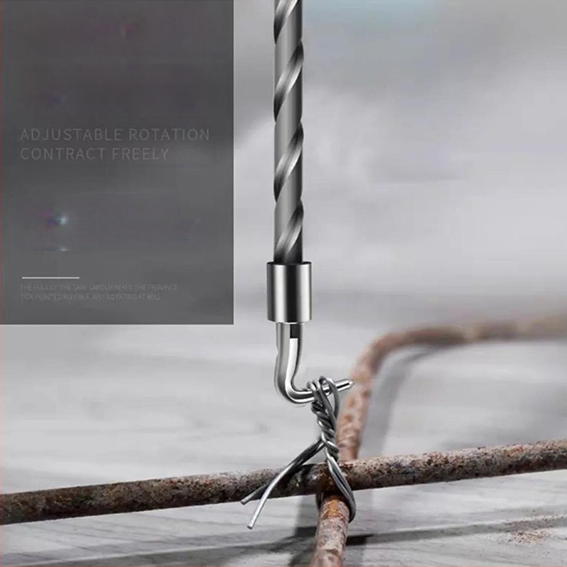 Άγκιστρο για δέσιμο οπλισμού, ευθύς έλξη και τηλεσκοπικός σχεδιασμός, ανοξείδωτο ατσάλι