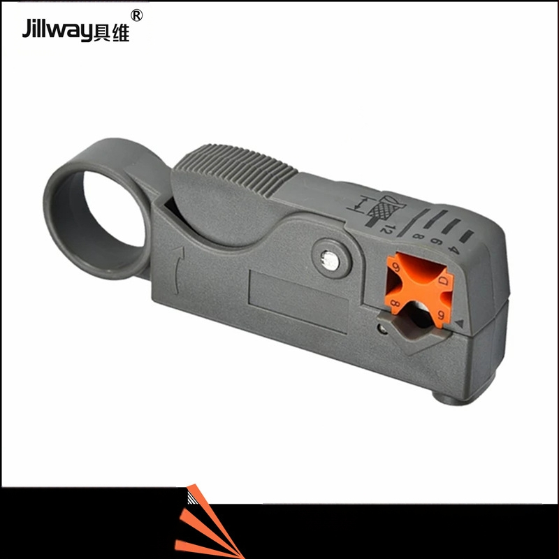 Koaksijalni kabelski stripper Jillway, zakrivljena usta, ABS drška, promjer skidanja 75, masa 0,065 kg