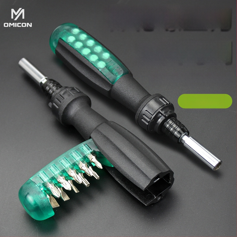 11-in-1 veržliavinių atsuktuvų rinkinys su teleskopiniu rankenos – magnetinis, izoliacinis, chromo-vanadžio plienas, 11 dalių