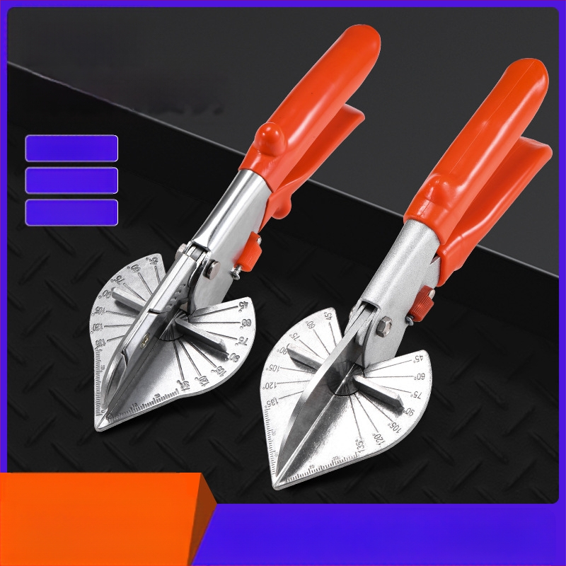 Πολυλειτουργικά γωνιακά ψαλίδια – 45° ορθογώνιο γωνία με αυλάκωση στεγανοποίησης ακμών, μήκος λεπίδας 80 mm, πλάτος 75 mm, πάχος 1 mm