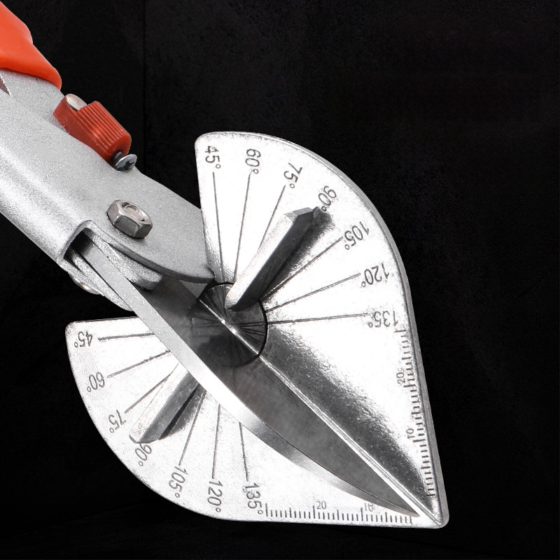 Πολυλειτουργικά γωνιακά ψαλίδια – 45° ορθογώνιο γωνία με αυλάκωση στεγανοποίησης ακμών, μήκος λεπίδας 80 mm, πλάτος 75 mm, πάχος 1 mm