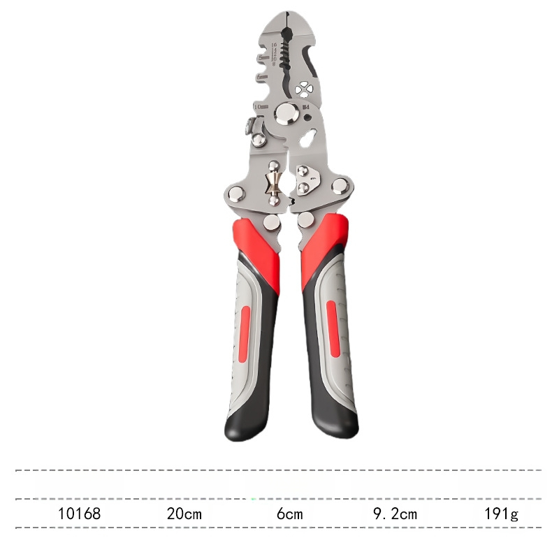 Sklopive višefunkcionalne kliješta za odizoliranje žice za električare — krušna glava, težina 0,192 kg, za skidanje izolacije, rezanje, krimpanje i navijanje žice