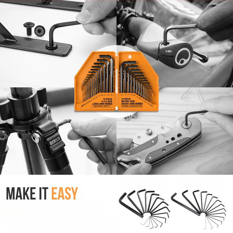 Steelmaster 30-dijelni set imbus ključeva s kugličnom glavom, od krom-vanadij čelika, tip glave: šesterokutna utičnica