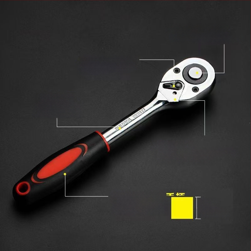 12 dalių ratchet raktų komplektas automobiliams, iš aukštos anglies plieno, elektroplatinis apdaila, 0,3 kg