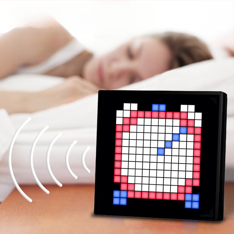 Pixel LED nuotraukų rėmelis staliniam ir sieniniam montavimui, pilnų spalvų vaizdas (rezoliucija 16×16/32×32; pikselio žingsnis 0,5 cm; modulio dydis 200×200; ekrano dydis 190×190)