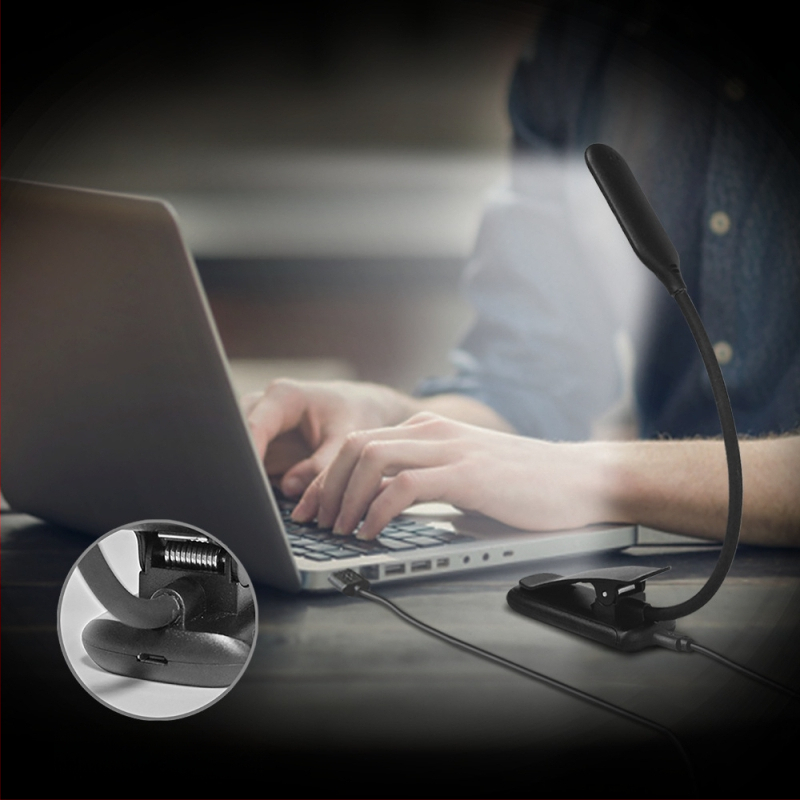 LED επιτραπέζια λάμπα με κλιπ για ανάγνωση — Προστασία ματιών, Φόρτιση USB, Αφής Διακόπτης, Ενσωματωμένη μπαταρία 1000mAh, Πλαστικό κάλυμμα