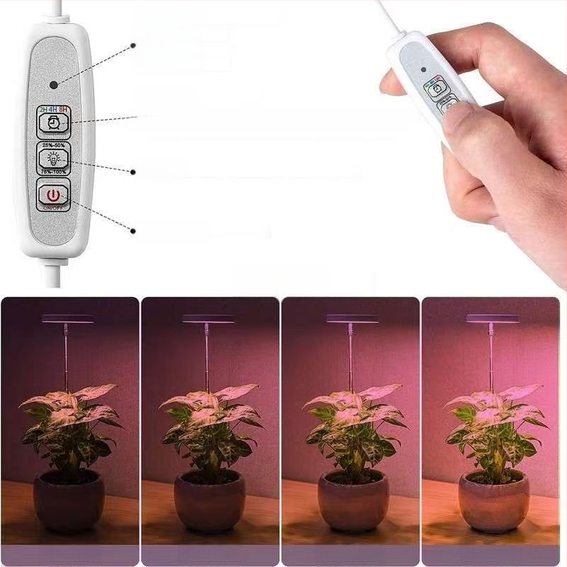 LED ištraukiama augalų augimo lemputė su viso spektro šviesa ir 3500K, laikmatis, 20 LED, įėjimo įtampa 5V, tarnavimo trukmė 20000 h, modelis CCB-231204