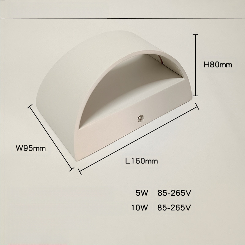 Τοίχικο φως με ακρυλικό σκιάδιο, κυκλικός μινιμαλιστικός σχεδιασμός, αλουμινένιο σώμα, COB φωτιστικό, ≤36V, Νέο κινεζικό στυλ