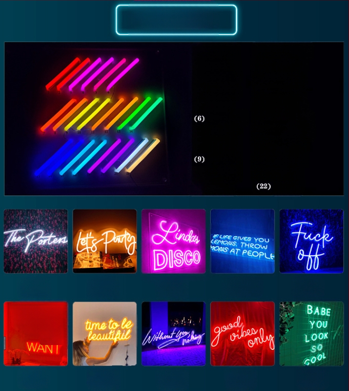 LED modeliavimo dekoratyvinė lemputė su lankstiu neon stiliumi, E14 lizdas, 220V, IP68, reguliuojamas šviesos intensyvumas