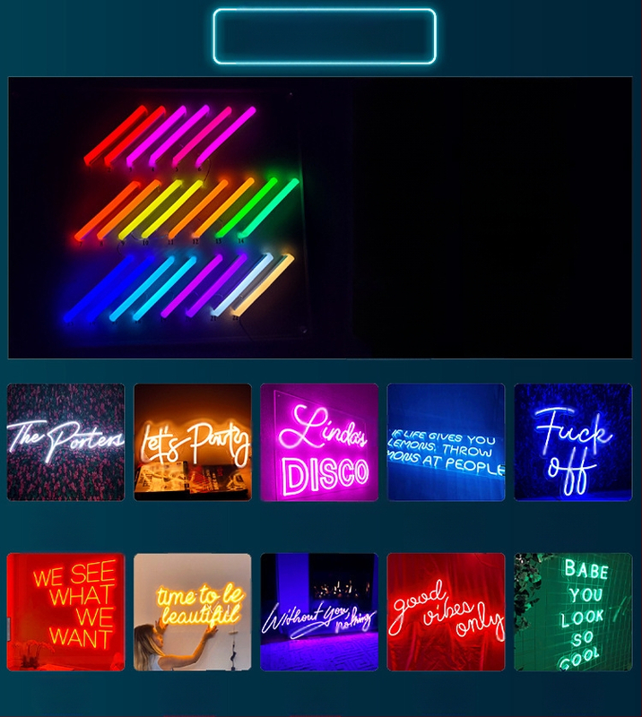 LED modeliavimo dekoratyvinė lemputė su lankstiu neon stiliumi, E14 lizdas, 220V, IP68, reguliuojamas šviesos intensyvumas