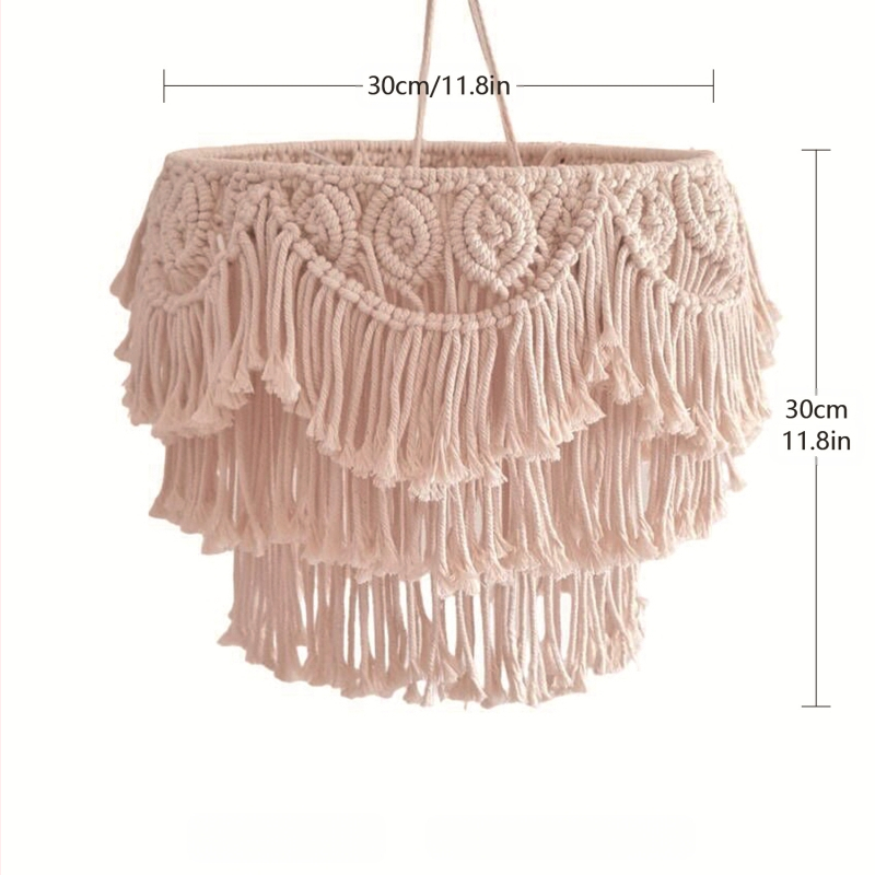 Κυκλικός αβαζούρ με φούντες, ύφασμα, μοντέλο 2021, πάχος 2, δυνατότητα προσαρμογής