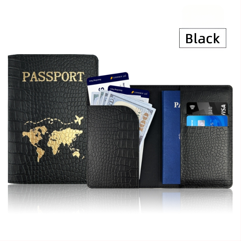 PU odos su krokodilo raštu pasportų dėklas, vidus iš dirbtinės odos, kasdieniam naudojimui, talpina pasą ir asmens tapatybės kortelę